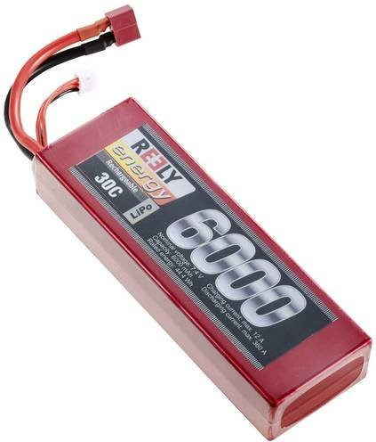 Reely LiPo Akku Modellbau-Akkupack 7.4V 6000 mAh 2S 30C Hardcase mit T-Stecksystem in Rot - Bild 1