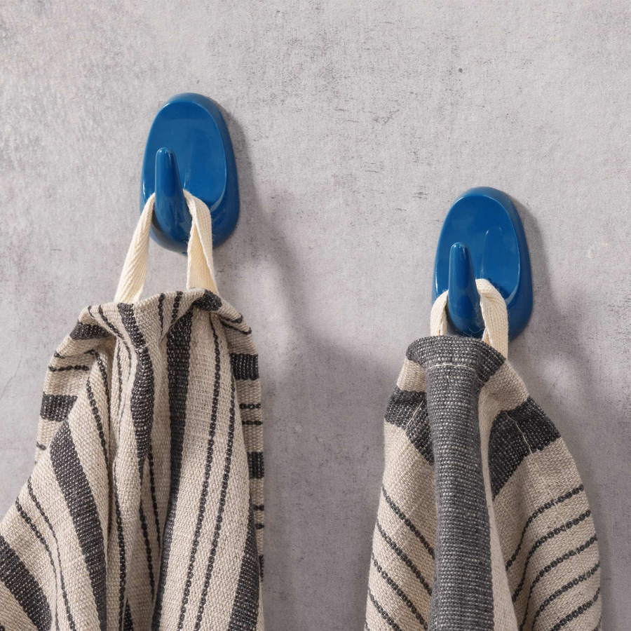 Fackelmann Essential Selbstklebehaken, blau, 2er-Set - Bild 2