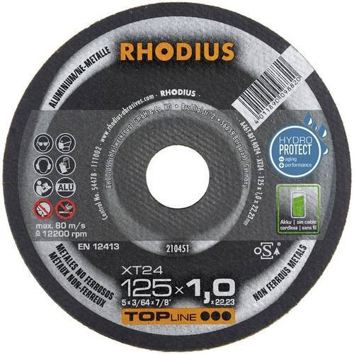 Rhodius XT24 210450 Trennscheibe gerade für NE-Metalle, Durchmesser: 115 mm, Schwarz - Bild 1
