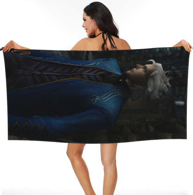 Strandtuch Vergil aus der Devil May Cry Serie von JMG Household Supplies, Mikrofaser, blau, B: 70 cm, L: 140 cm - Bild 1