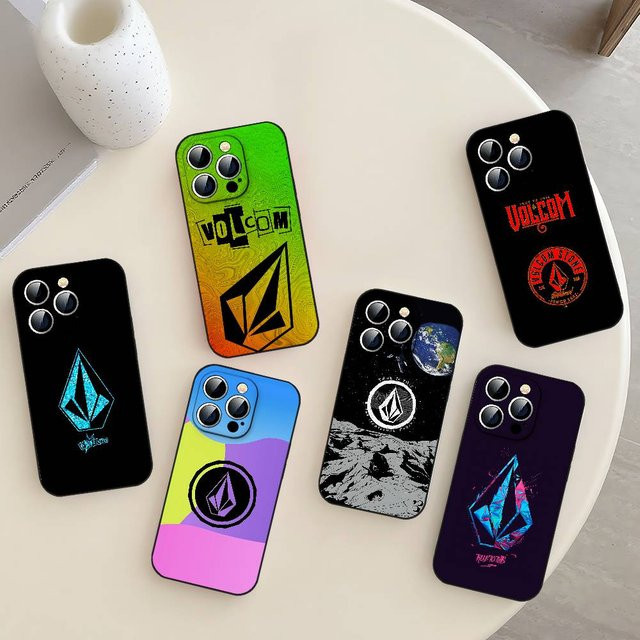Volcom V-Logo Handyhülle in Schwarz für iPhone 11 bis iPhone 17 Modelle - Bild 1