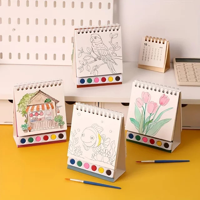 Aquarell-Skizzenbuch-Set mit 20 blanko Blättern in Weiß und Blau für Studenten und Profis - Bild 1