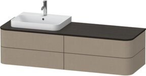 Duravit Waschtischunterschrank Happy D.2 Plus mit 4 Schubladen für Aufsatzwaschtisch, links, B/T: 160 x 55 cm - Bild 1