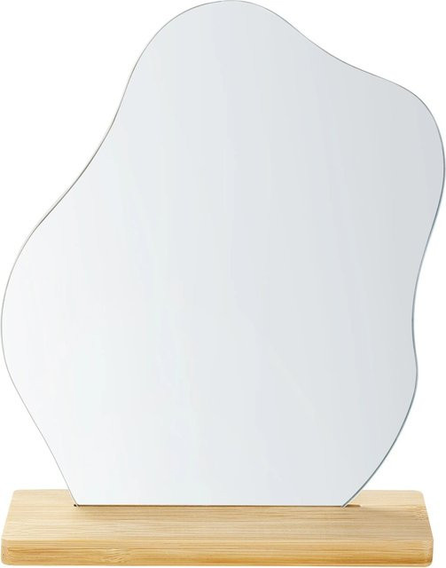 Beliani Dekospiegel LOZERE Tischspiegel in Holzoptik und Silber, B/H/T: 7 x 19 x 22 cm - Bild 1