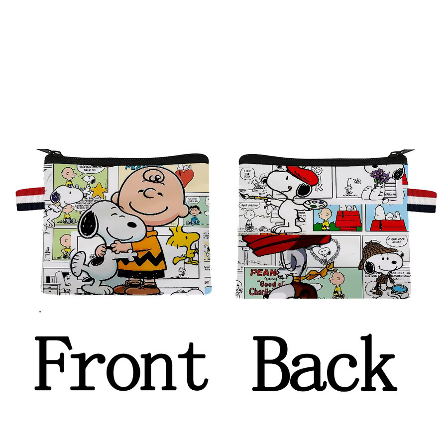 Bandai Snoopys Sublimations-Geldbörse, tragbare Geldbörse für Damen, Cartoon-Druck, Aufbewahrungstasche für Ausweise, niedliche kleine Make-up-Tasche - Bild 2