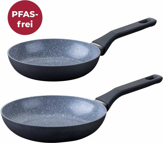 Fackelmann Bratpfannen-Set Cosmo aus Keramik und Aluminium in Grau, 2-teilig, Ø 20 cm und Ø 24 cm, Backofenfest - Bild 1