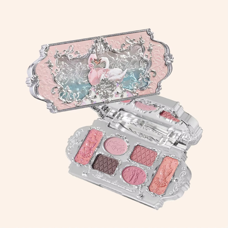 Flower Knows Swan Ballet Lidschatten-Palette, 6 Farben, Matt, Puder - Bild 2