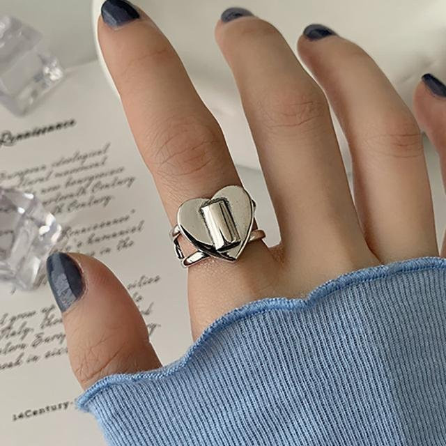 Allbestart Ring Set, 925 Silber, Zirkonia, Damen, Vintage, Herz - Bild 1
