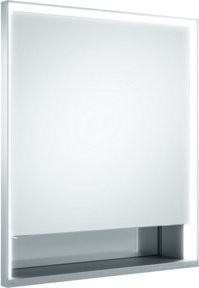 Keuco Spiegel Schrank Royal Lumos in Weiß mit Aluminium Details B: 65 cm, H: 73 cm, T: 13 cm - Bild 1