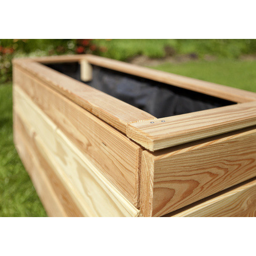 Kiehn-Holz Massiv-Pflanzkasten aus Lärche Unbehandelt, Farbe: Beige, B/T/H: 115 x 40 x 43 cm - Bild 2