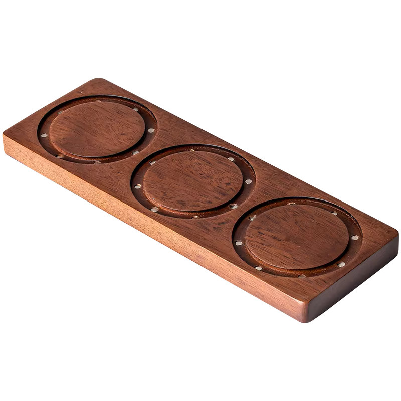 YUAN-ECT Kaffeekorb-Aufbewahrungsregal aus Redwood mit magnetischer Wandbefestigung, Braun, 58 mm - Bild 3