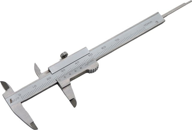 Shinwa Mini Messschieber 70mm Schieblehre aus Edelstahl in Silber - Bild 1