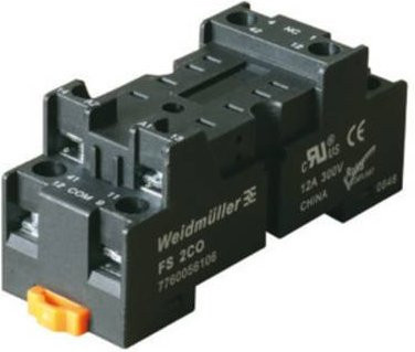 Weidmüller FS 2CO Relaissockel für D-SERIES DRM, Schwarz, 10 Stück, L x B x H: 60 x 24,7 x 69,8 mm - Bild 1