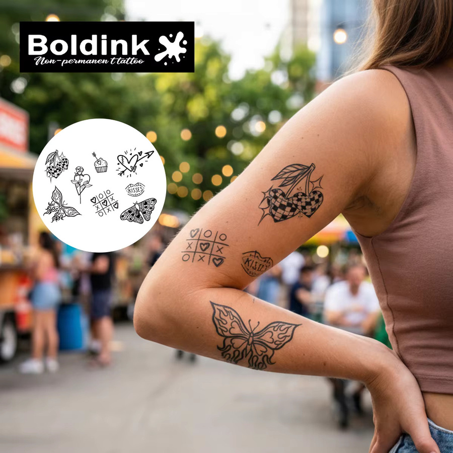 BOLDINK Sweet Y2K Tattoo-Aufkleber, Unisex - Bild 2