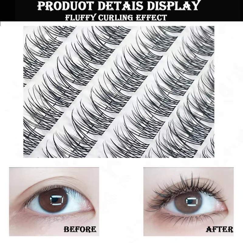 MIOFIA A-MIX Künstliche Wimpern, 120 Bundles, Natürlich, Unisex - Bild 2