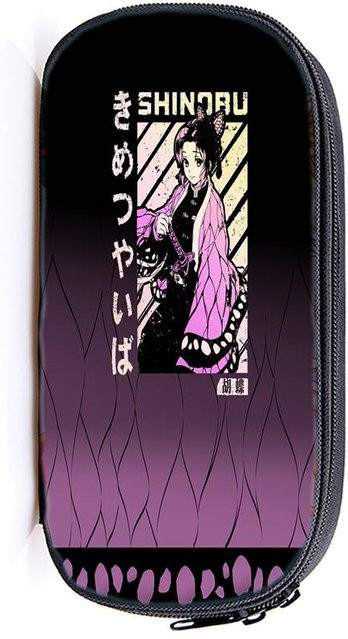 Demon Slayer Kimetsu No Yaiba Federmäppchen Lynnette in Lila für Kinder und Studenten - Bild 1
