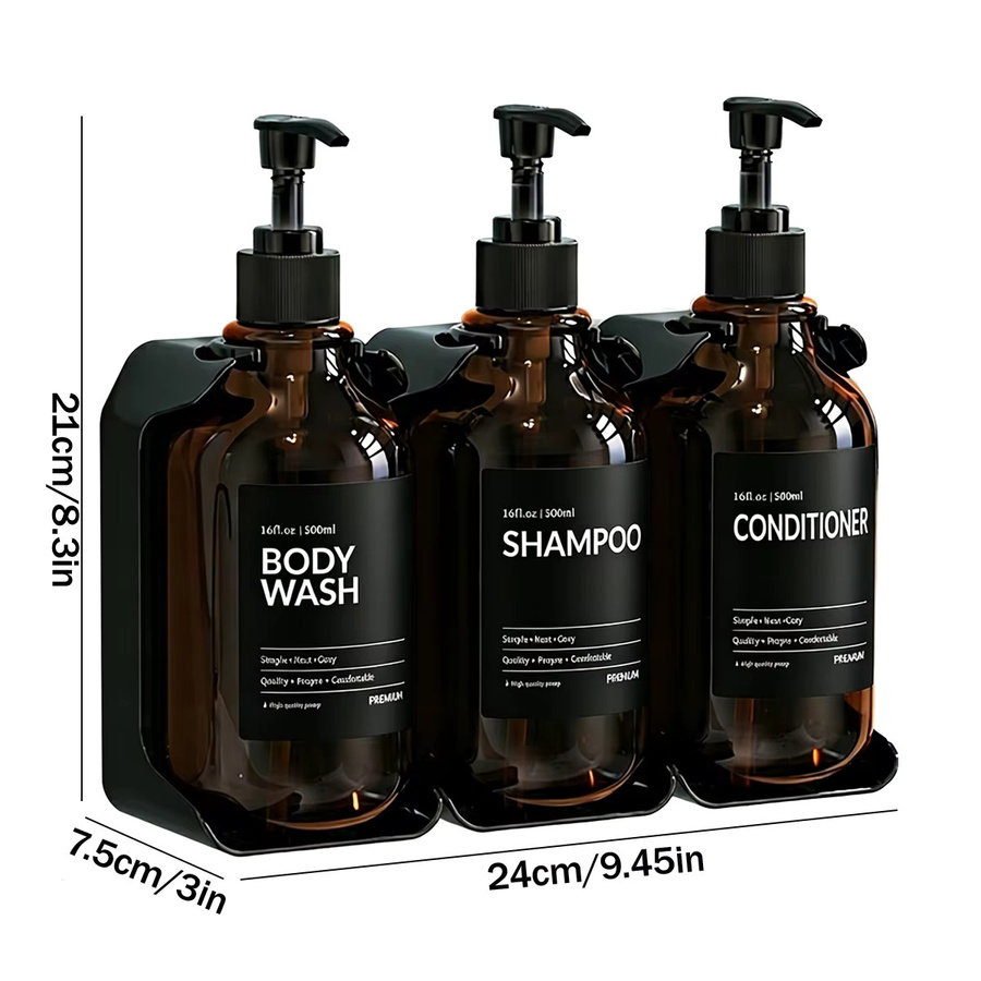 Charmber Duschseifenspender Set für die Wandmontage zur bohrfreien Installation in der Dusche - Bild 2