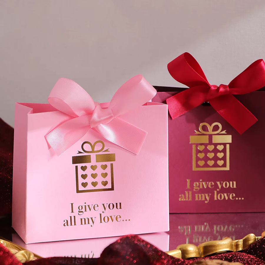 10er-Pack Mini-Geschenkboxen in Herzform aus Papier in Rot für Valentinstag, Hochzeiten und besondere Anlässe - Bild 2