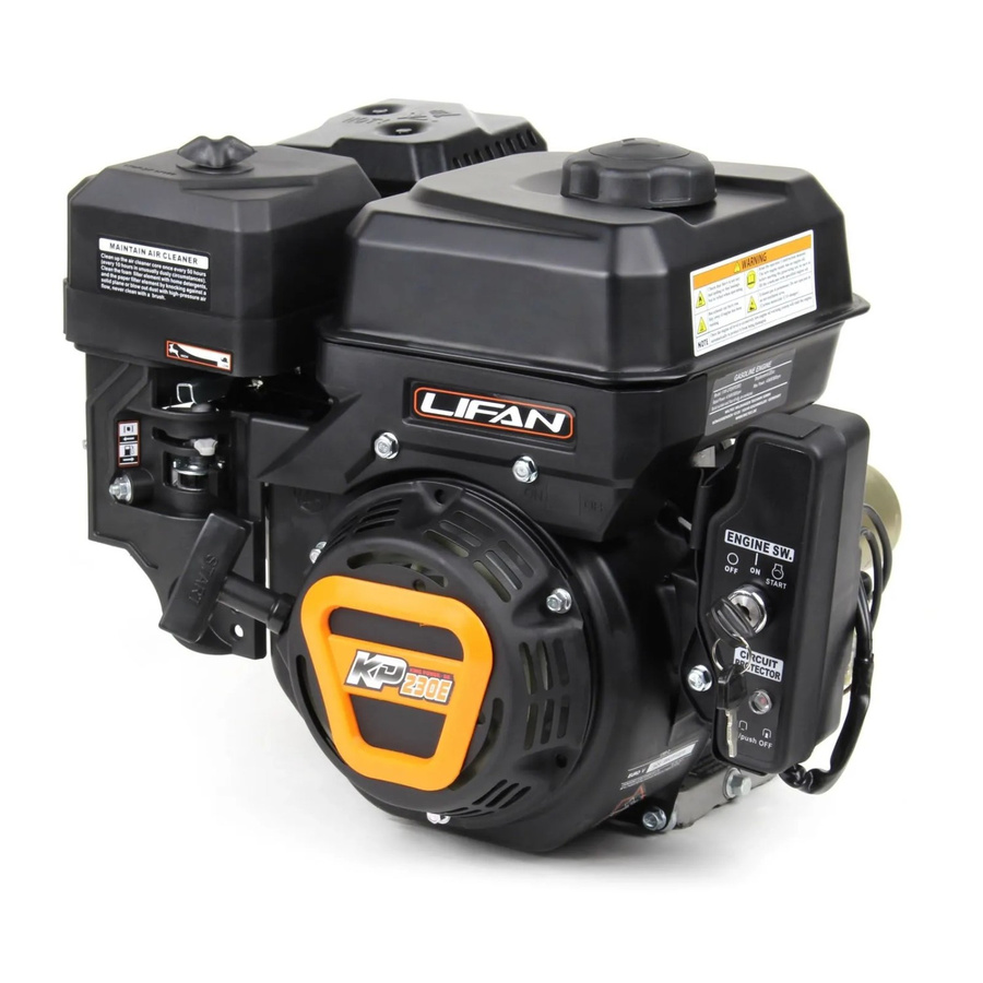Wiltec Lifan KP230E E-Start Benzinmotor Einzylinder 65 PS für Rüttelplatten in Schwarz - Bild 2