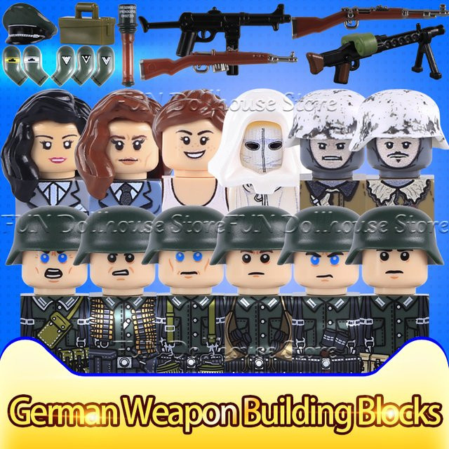 BRICKPANDA Winter-Schnee Deutsche Scharfschützen-Soldaten Figuren, Modell-Bausteine - Bild 1