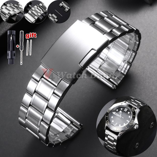 Uhrenarmband Edelstahl, Silber, Unisex, 18/20/22 mm - Bild 1
