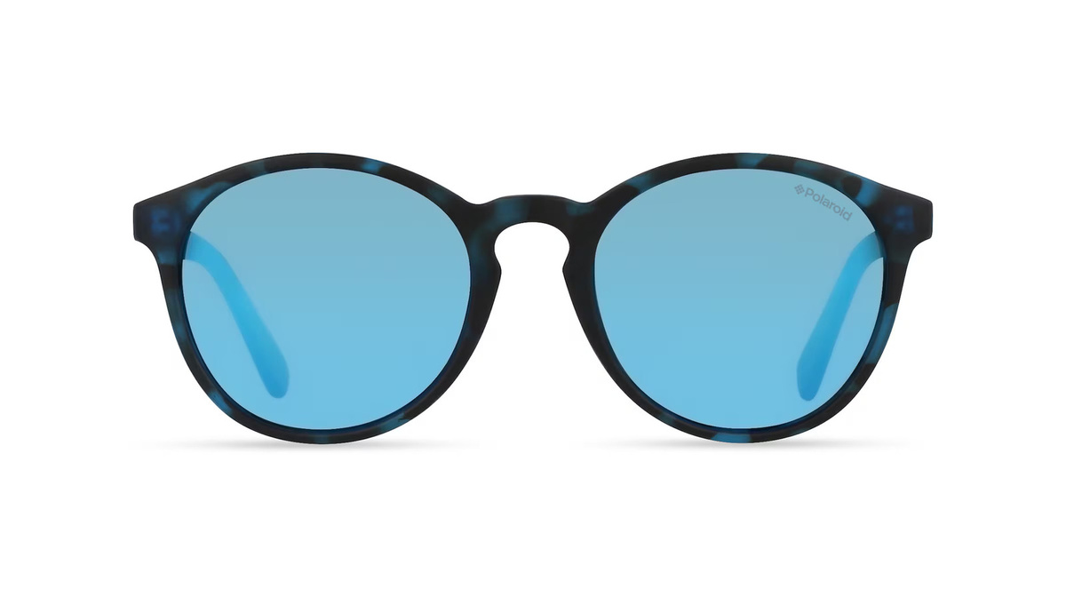 Polaroid PLD 8024/S Sonnenbrille, Vollrand, Panto, Acetat, Unisex, blau - Bild 1