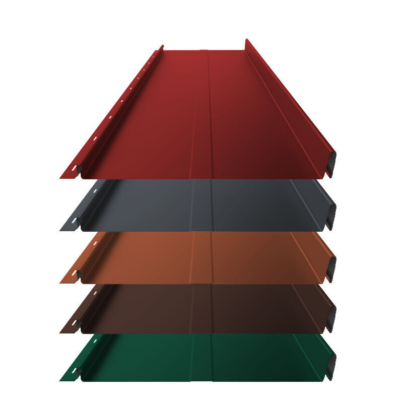 Stehfalz Panel Retro 25 von Blachotrapez GmbH aus Stahl für Dach und Wand, Breite: 34 cm, Farbe: Mehrfarbig - Bild 1
