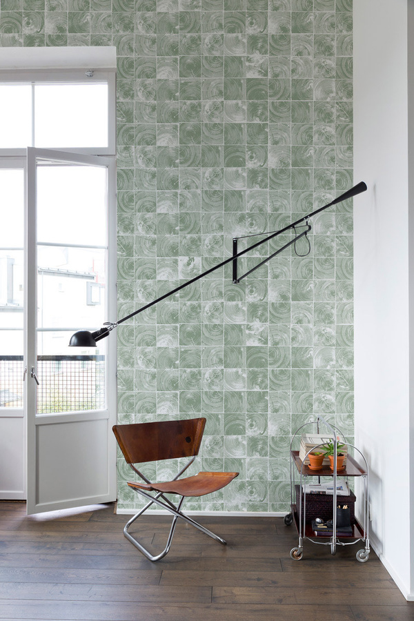 Rebel Walls Mural Age Rings Green Wandtattoo mit geometrischem Design - Bild 1