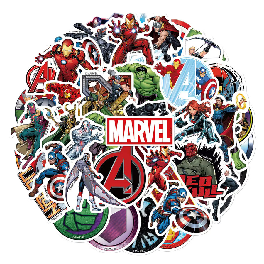 Marvel The Avengers Superhelden-Cartoon-Aufkleber, Bunt / Mehrfarbig, 10/30/50 Stück - Bild 2