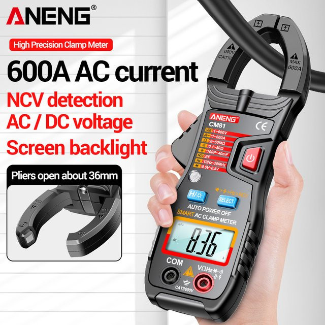 ANENG Zangenmessgerät Multimeter CM81 600A und CM80 500A für AC/DC Spannung, Widerstandsmessung, Diode und NCV berührungslose Messung - Bild 1