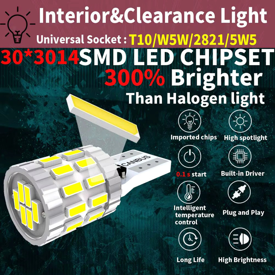 Neallor T10 W5W LED Innenraumbeleuchtung Set aus 2 Stück in Weiß für Auto Leselampe und Dome Licht - Bild 2