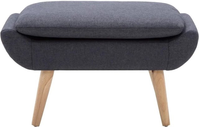 vidaXL Hocker mit Stoffbezug in Grau, B/T/H: 73 x 43 x 42 cm - Bild 1