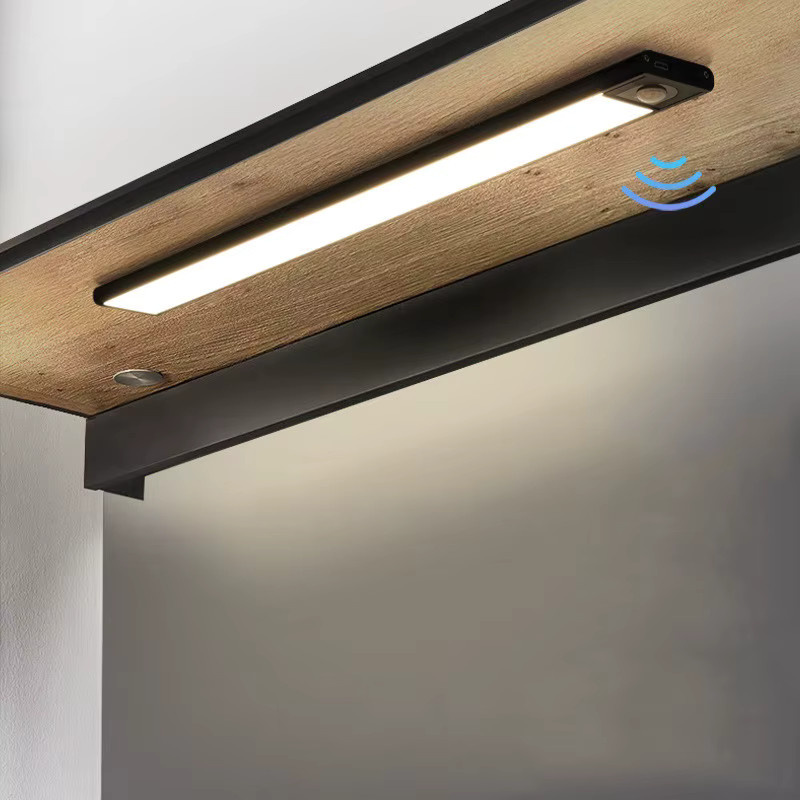 CENSHION LED-Balkenlicht mit Bewegungsmelder, USB wiederaufladbare Schrankbeleuchtung in Weiß, warmweißes Nachtlicht für Küche und Möbel - Bild 2