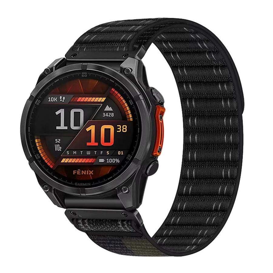 Uhrenarmband Nylon, Schwarz, Unisex, 22mm 26mm - Bild 3