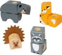 Melissa & Doug Blockables Waldtierfreunde Konstruktionsspielzeug aus Massivholz in farbenfroh - Bild 1