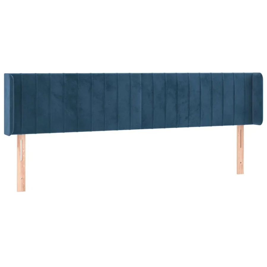 vidaXL LED Kopfteil aus Samt in Dunkelblau mit USB-Ladeport und integrierter Beleuchtung, B/T/H: 183 x 16 x 78/88 cm - Bild 2