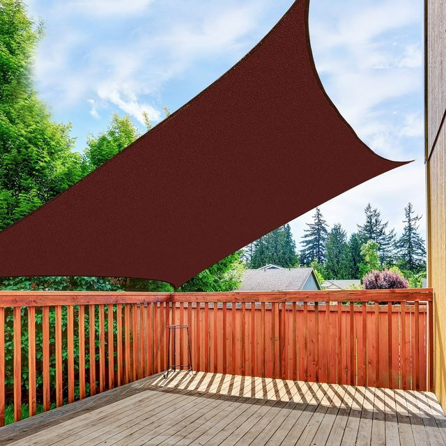 Aosom Outsunny Sonnensegel Sonnendach Terra aus HDPE, Breite: 4 m, Tiefe: 6 m - Bild 1