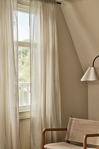Jotex LAYER Multifunktionsgardine im 2er-Pack, semi-transparent, Beige/Weiß, Breite: 140 cm - Bild 1