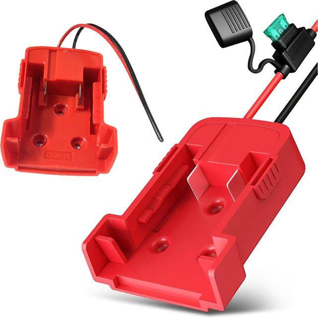 Milwaukee Batterie-DIY-Adapter für 18 V Lithium-Akkus mit Sicherung für Power Wheels und Modelle 48-11-1815 sowie 48-11-1850 - Bild 1