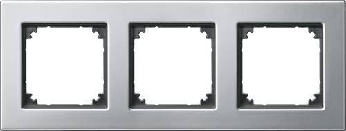 Merten Rahmen Abdeckung System M in Platin/Silber - Bild 1
