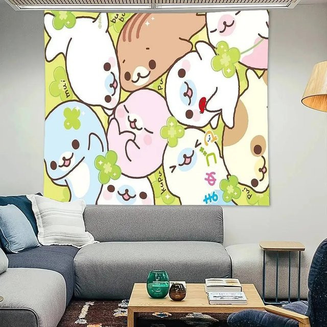 VIKAMA Wandteppich Kleeblatt Design mit Herz und floralen Motiven, Mehrfarbig, B/H: 60 x 40 cm - Bild 1