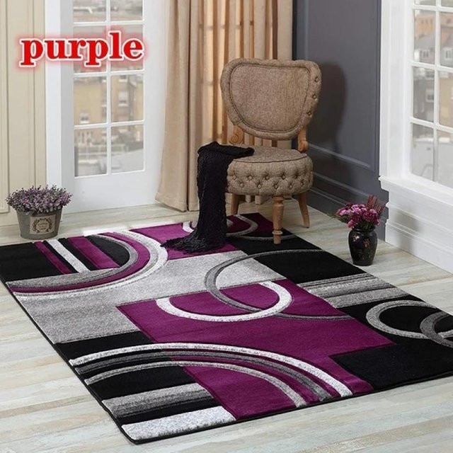 JGJG Nordischer Teppich in modernem Design, gestreift, für Wohnzimmer und Schlafzimmer, B/T: 60 x 40 cm - Bild 1