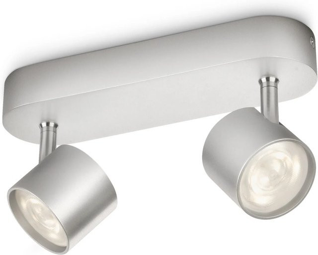 Philips LED-Spot Set 2er Pack in Silber, modern und verstellbar mit warmweißem Licht - Bild 1