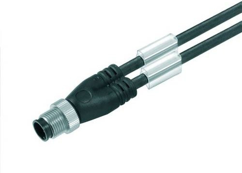 Weidmüller Sensor-Aktor-Steckverbinder M12 Adapter Y-Form, 3-polig, schwarz, Länge: 1,00 m - Bild 1