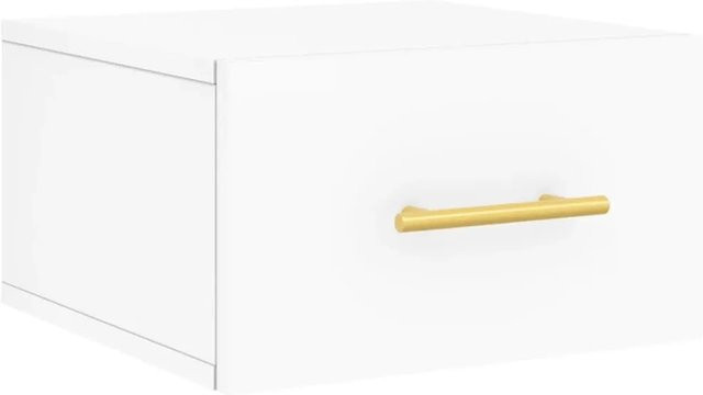 vidaXL Wand-Nachttisch in Weiß, B/T/H: 35 x 35 x 20 cm - Bild 1