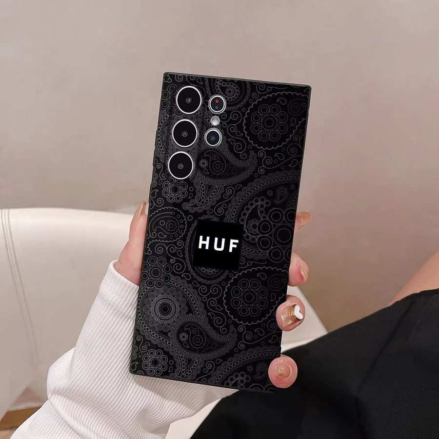 Fashion luvury H-HUF Handyhülle für Samsung Galaxy S25 S24 S23 S22 S21 S20 Plus 5G Frosted Non-Slip Soft Case in Schwarz - Bild 3