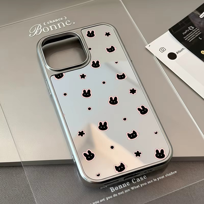 DecoPhone AIR PLUS Sturzsichere Handyhülle mit Hasen- und Katzen-Spiegel für iPhone 11 bis iPhone 17 Pro Max - Bild 3