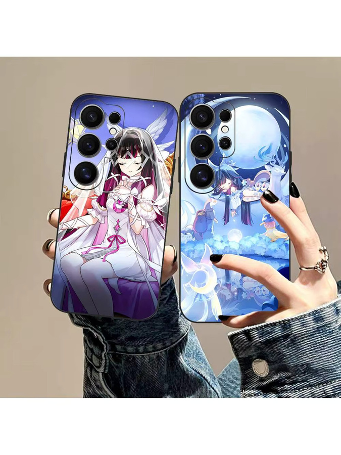 Genshin Impact Columbina Handyhülle für Samsung Galaxy S24 FE, S25 Ultra, S23, S24 Ultra und weitere Modelle, Multicolor - Bild 3