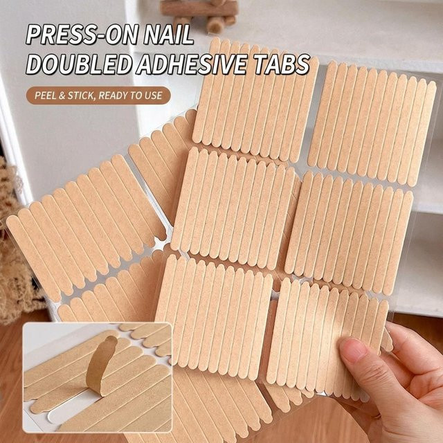 MAFANAILS Klebesticker für Künstliche Nägel, 60/66 Stück, Transparent - Bild 1