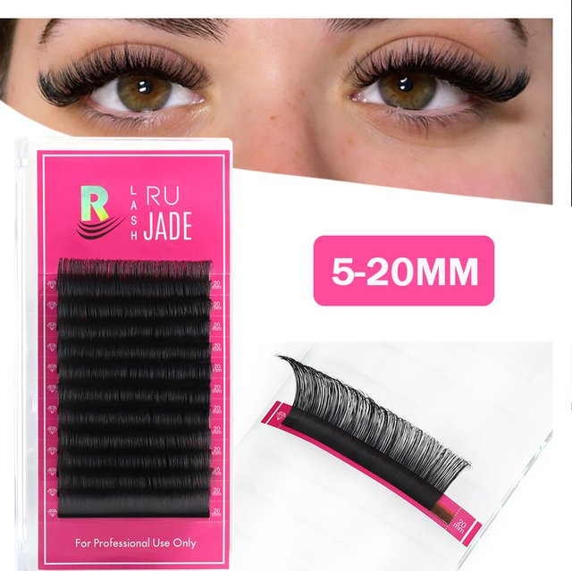 Rujade Long Lash Wimpernverlängerung, Faux Mink, 20 mm, Classic Lash Trays - Bild 1